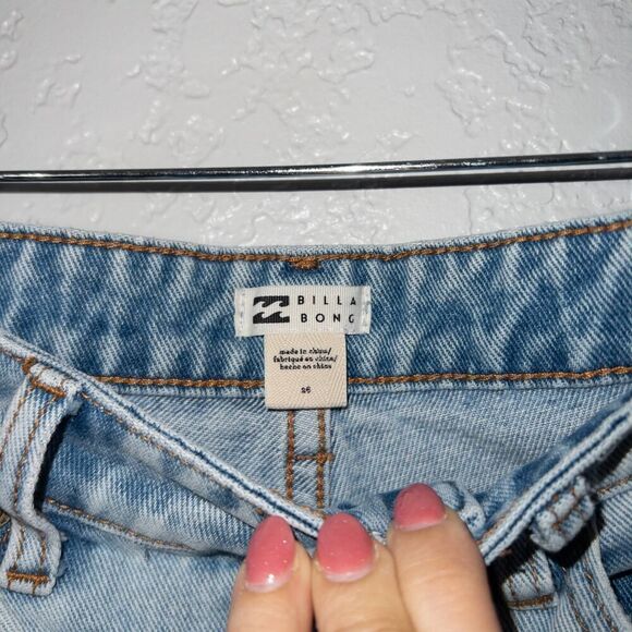 Billabong Blue Indigo Rinse I Got It High Rise Straight Jeans Size 26 - Picture 6 of 11
